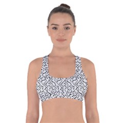 Wavy Intricate Seamless Pattern Design Cross Back Sports Bra by dflcprints