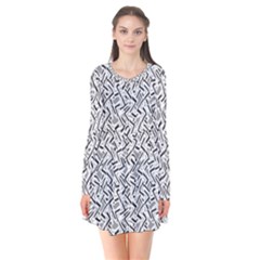 Wavy Intricate Seamless Pattern Design Flare Dress by dflcprints