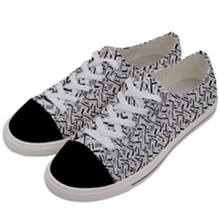 Wavy Intricate Seamless Pattern Design Women s Low Top Canvas Sneakers by dflcprints