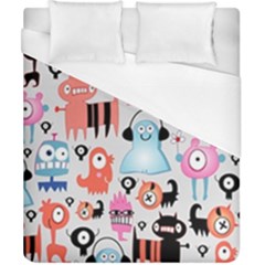 Funky Monsters Pattern Duvet Cover (california King Size) by Bigfootshirtshop