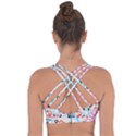 Funky Monsters Pattern Cross String Back Sports Bra View2