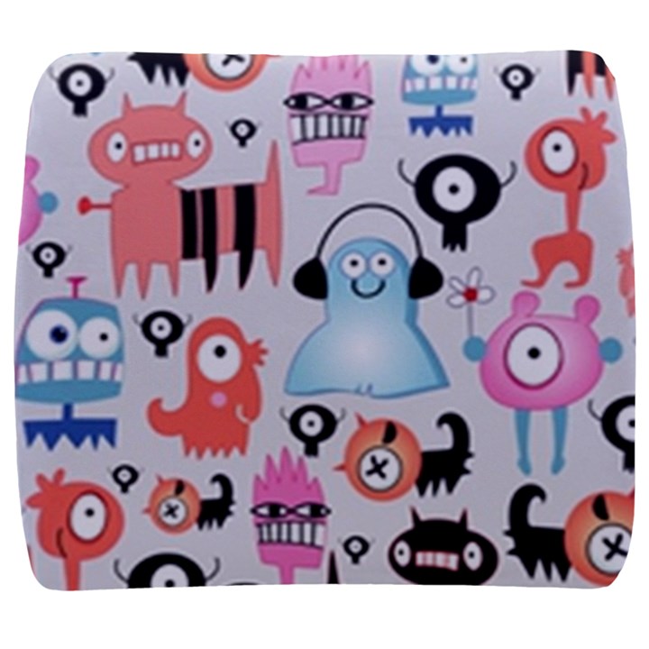 Funky Monsters Pattern Back Support Cushion