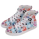 Funky Monsters Pattern Men s Hi-Top Skate Sneakers View2