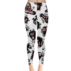 Goofy Monsters Pattern  Leggings  by Bigfootshirtshop