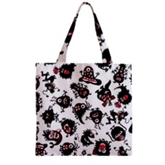 Goofy Monsters Pattern  Zipper Grocery Tote Bag by Bigfootshirtshop