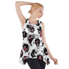 Goofy Monsters Pattern  Side Drop Tank Tunic by Bigfootshirtshop