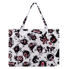 Goofy Monsters Pattern  Zipper Medium Tote Bag by Bigfootshirtshop