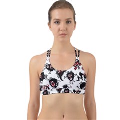 Goofy Monsters Pattern  Back Web Sports Bra