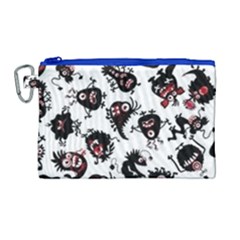 Goofy Monsters Pattern  Canvas Cosmetic Bag (large)