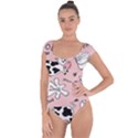 Fresh Milk Cow Pattern Short Sleeve Leotard  View1