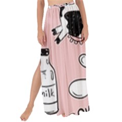 Fresh Milk Cow Pattern Maxi Chiffon Tie-up Sarong