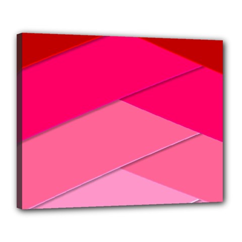 Geometric Shapes Magenta Pink Rose Canvas 20  X 16  by Celenk