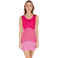 Geometric Shapes Magenta Pink Rose Bodycon Dress by Celenk