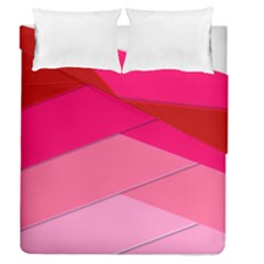 Geometric Shapes Magenta Pink Rose Duvet Cover Double Side (queen Size) by Celenk