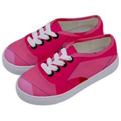 Geometric Shapes Magenta Pink Rose Kids  Classic Low Top Sneakers