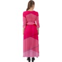 Geometric Shapes Magenta Pink Rose Button Up Boho Maxi Dress View2