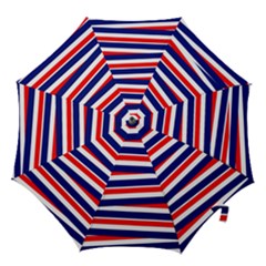 Red White Blue Patriotic Ribbons Hook Handle Umbrellas (medium) by Celenk