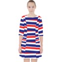 Red White Blue Patriotic Ribbons Pocket Dress View1