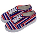 Red White Blue Patriotic Ribbons Kids  Classic Low Top Sneakers View2