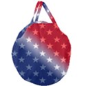 America Patriotic Red White Blue Giant Round Zipper Tote View1