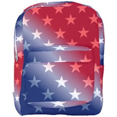 America Patriotic Red White Blue Full Print Backpack