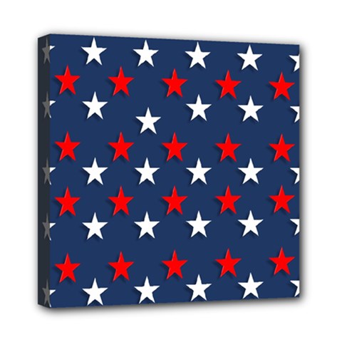 Patriotic Colors America Usa Red Mini Canvas 8  X 8  by Celenk