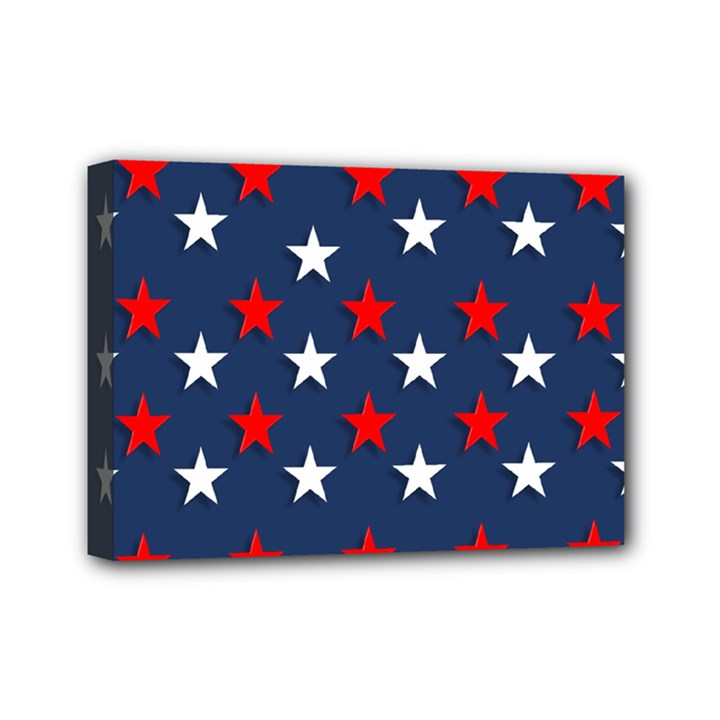 Patriotic Colors America Usa Red Mini Canvas 7  x 5 