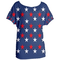 Patriotic Colors America Usa Red Women s Oversized Tee