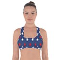 Patriotic Colors America Usa Red Cross Back Sports Bra View1