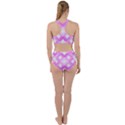 Geometric Chevrons Angles Pink Racer Back Bikini Set View2