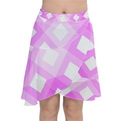 Geometric Chevrons Angles Pink Chiffon Wrap