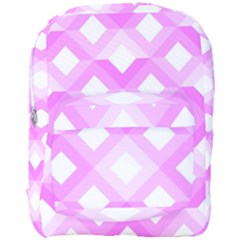 Geometric Chevrons Angles Pink Full Print Backpack by Celenk