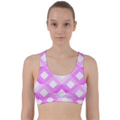 Geometric Chevrons Angles Pink Back Weave Sports Bra by Celenk