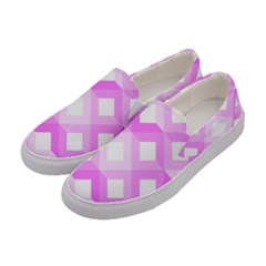 Geometric Chevrons Angles Pink Women s Canvas Slip Ons