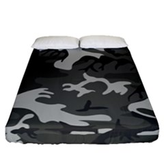 Camouflage Pattern Disguise Army Fitted Sheet (queen Size) by Celenk