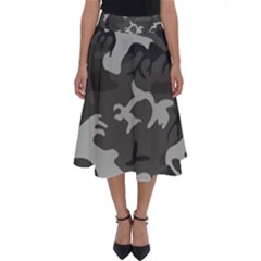 Camouflage Pattern Disguise Army Perfect Length Midi Skirt