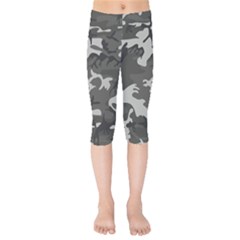 Camouflage Pattern Disguise Army Kids  Capri Leggings 