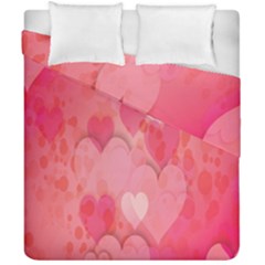 Pink Hearts Pattern Duvet Cover Double Side (california King Size) by Celenk