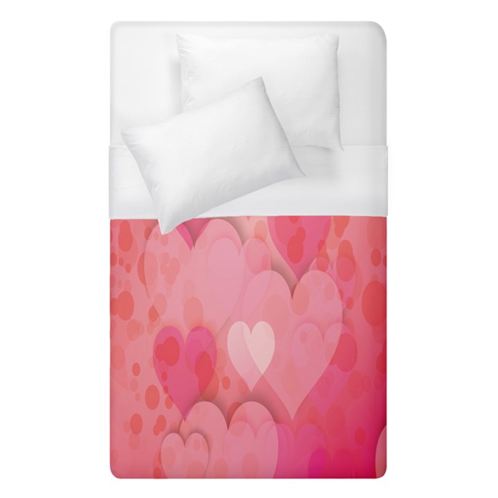 Pink Hearts Pattern Duvet Cover (Single Size)