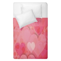 Pink Hearts Pattern Duvet Cover Double Side (single Size) by Celenk