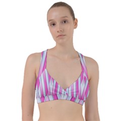 Geometric 3d Design Pattern Pink Sweetheart Sports Bra