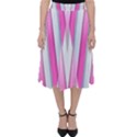 Geometric 3d Design Pattern Pink Folding Skater Skirt View1