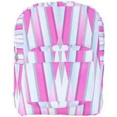 Geometric 3d Design Pattern Pink Full Print Backpack