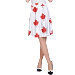 Maple Leaf Canada Emblem Country A-line Skirt by Celenk