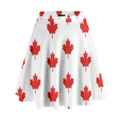 Maple Leaf Canada Emblem Country High Waist Skirt by Celenk