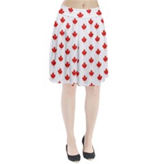 Maple Leaf Canada Emblem Country Pleated Skirt by Celenk