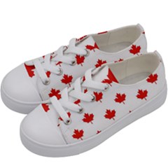 Maple Leaf Canada Emblem Country Kids  Low Top Canvas Sneakers by Celenk