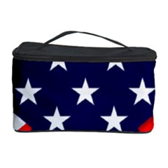 Patriotic Usa Stars Stripes Red Cosmetic Storage Case by Celenk