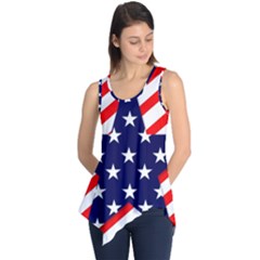 Patriotic Usa Stars Stripes Red Sleeveless Tunic by Celenk