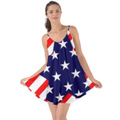 Patriotic Usa Stars Stripes Red Love The Sun Cover Up